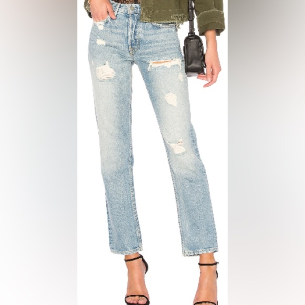 Helena High-Rise Straight Crop in Ramones
GRLFRND
Color: Ramones
Size 27